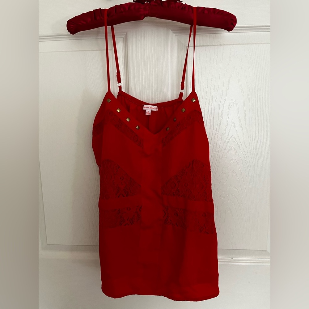 Margo and sebastian red top small